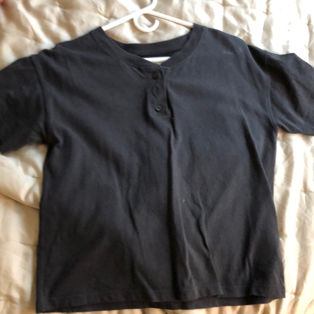 Madewell charcoal henley top